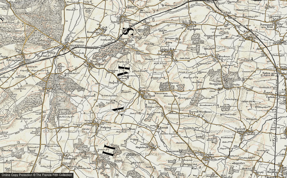 Old Map of Kneesall, 1902-1903 in 1902-1903