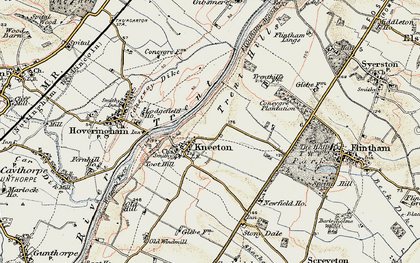 Old map of Kneeton in 1902-1903