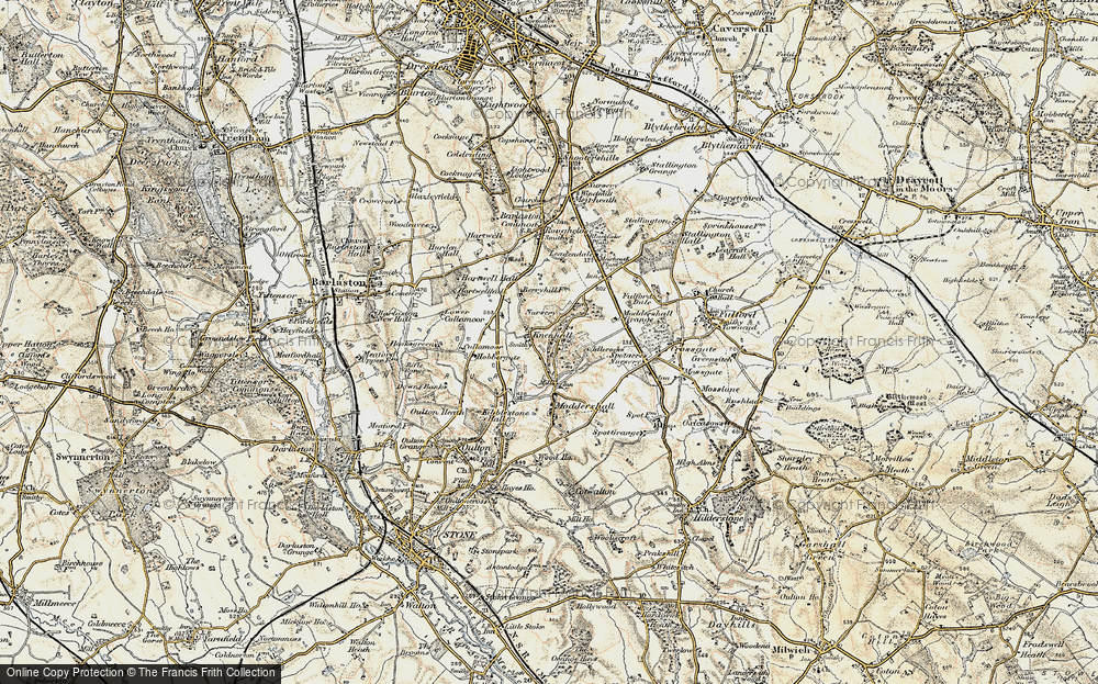 Old Map of Knenhall, 1902 in 1902