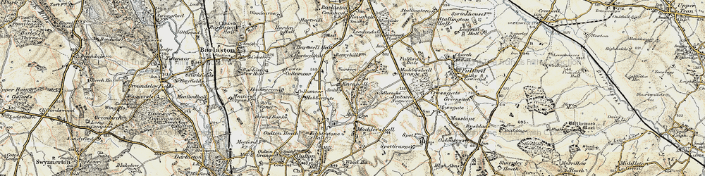 Old map of Knenhall in 1902
