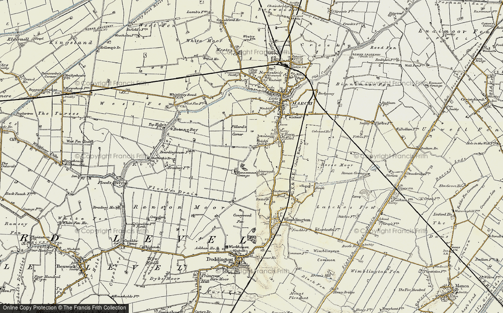 Old Map of Knight's End, 1901-1902 in 1901-1902