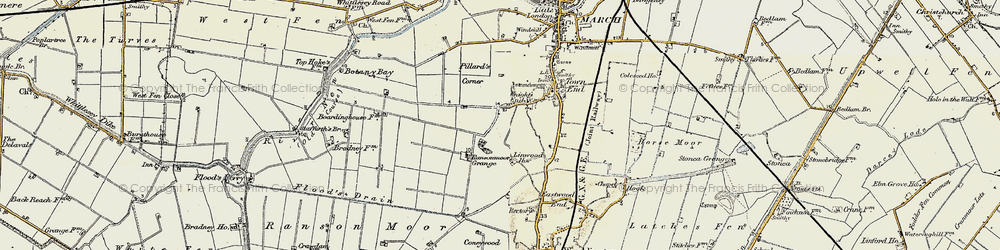 Old map of Burrow Moor in 1901-1902
