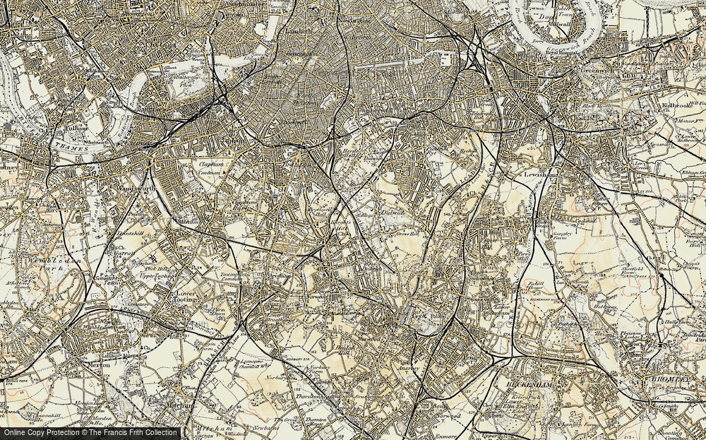 Old Map of Knight's Hill, 1897-1902 in 1897-1902