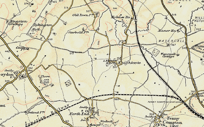Old map of Knightcote in 1898-1902