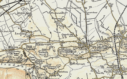 Old map of Knightcott in 1899-1900