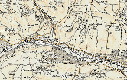Old map of Knighton in 1897-1899