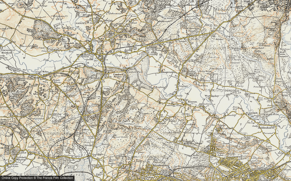Old Map of Knighton, 1897-1909 in 1897-1909