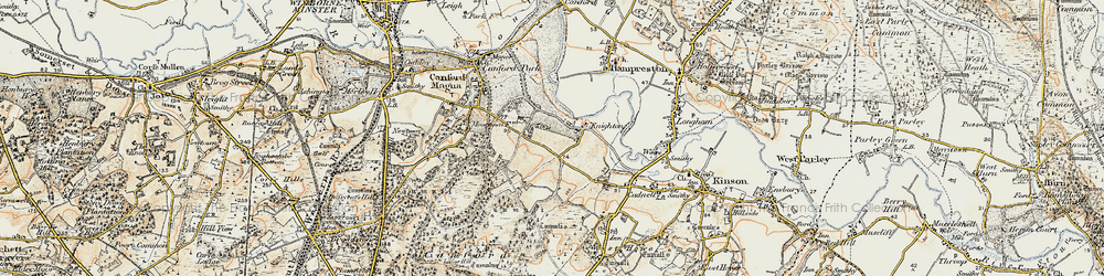 Old map of Knighton in 1897-1909