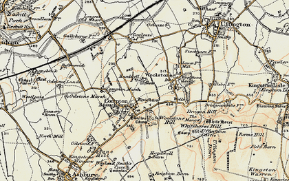 Old map of Knighton in 1898-1899