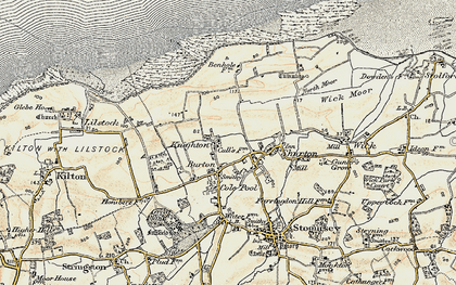 Old map of Knighton in 1898-1900