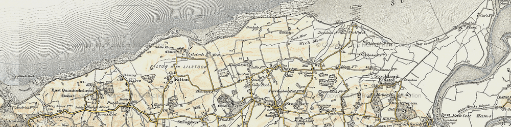 Old map of Knighton in 1898-1900