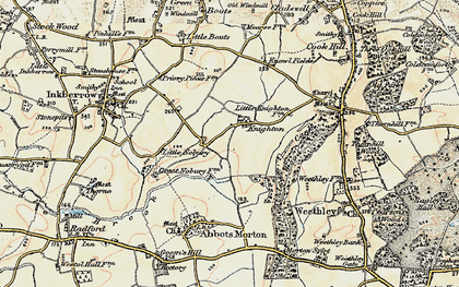 Old map of Knighton in 1899-1902