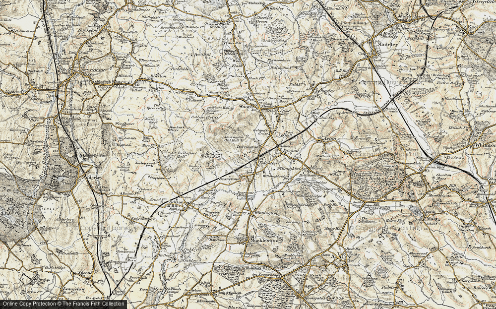 Old Map of Knighton, 1902 in 1902