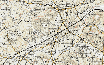 Old map of Knighton in 1902