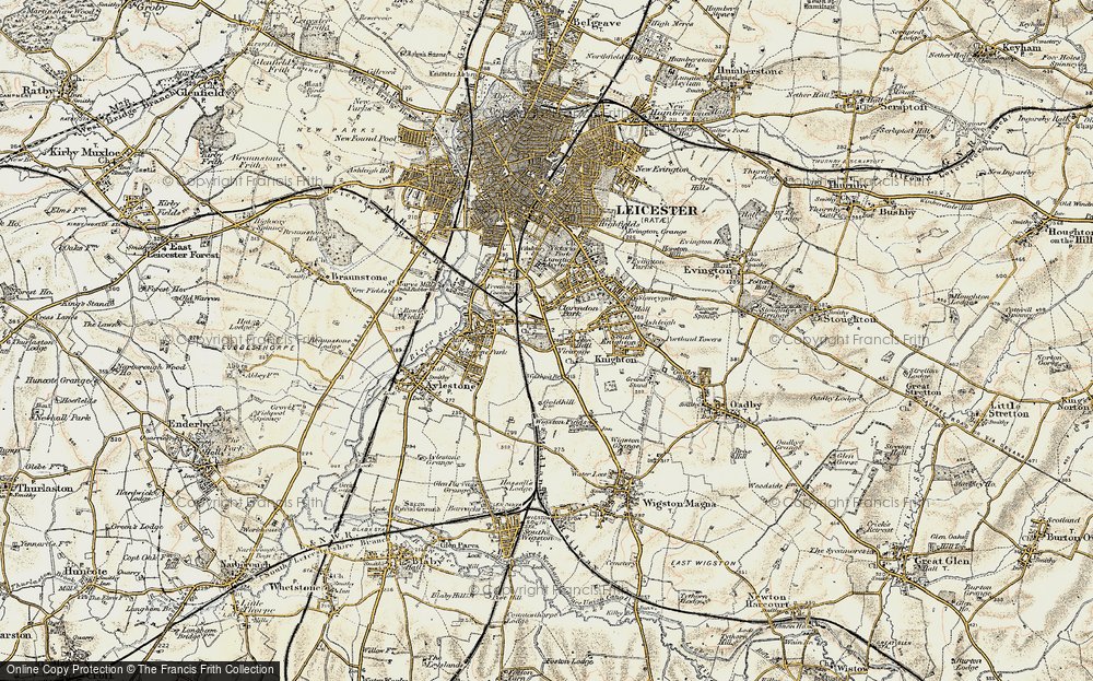 Old Map of Knighton Fields, 1901-1903 in 1901-1903
