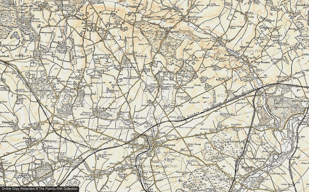 Old Map of Knights Enham, 1897-1900 in 1897-1900