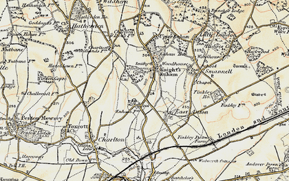 Old map of Knights Enham in 1897-1900