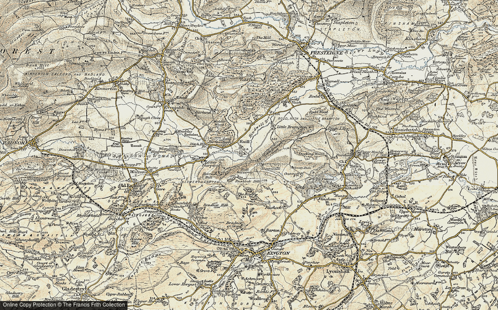 Old Map of Knill, 1900-1903 in 1900-1903
