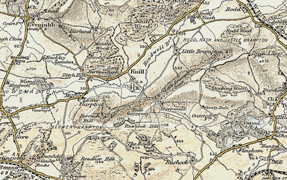Old map of Knill in 1900-1903