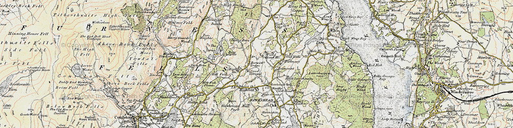 Old map of Yew Tree Tarn in 1903-1904