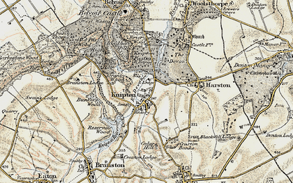 Old map of Knipton in 1902-1903