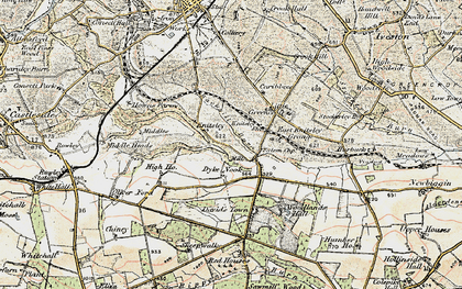Old map of Knitsley in 1901-1904