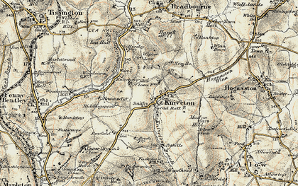 Old map of Kniveton in 1902
