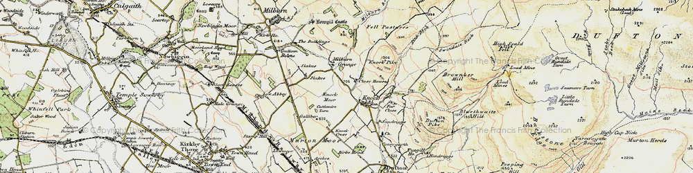 Old map of Burney Hill in 1901-1904