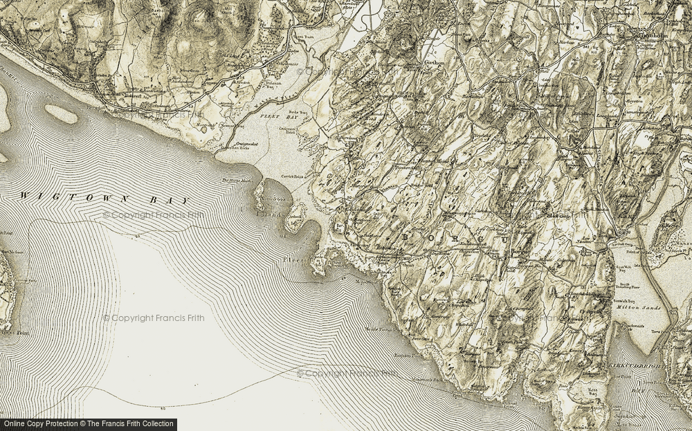 Old Map of Knockbrex, 1905 in 1905