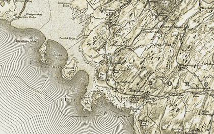 Old map of Boreland Burn in 1905