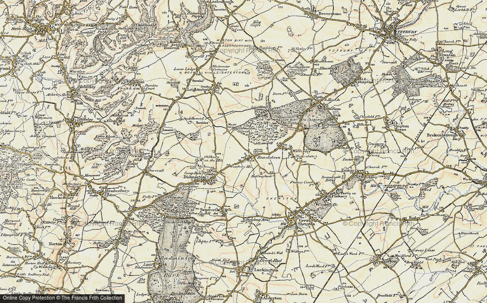 Old Map of Knockdown, 1898-1899 in 1898-1899