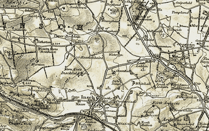 Old map of Knockenbaird in 1908-1910