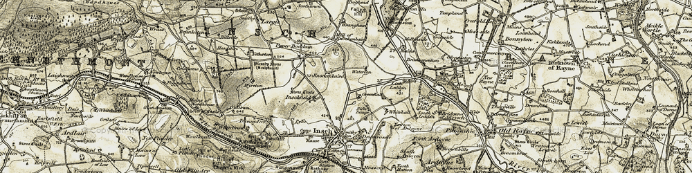 Old map of Knockenbaird in 1908-1910