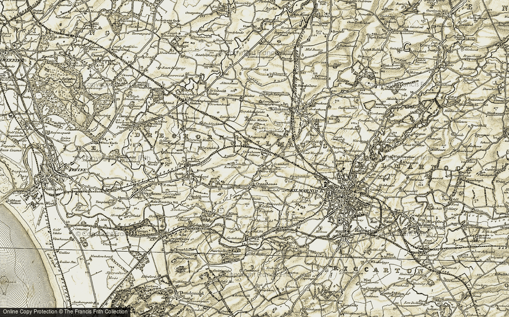 Old Map of Historic Map covering Busbiehead in 1905-1906