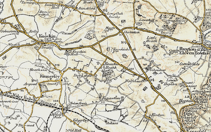 Old map of Knockin Heath in 1902