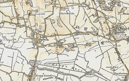 Old map of Knole in 1898-1900