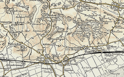 Old map of Knollbury in 1899-1900