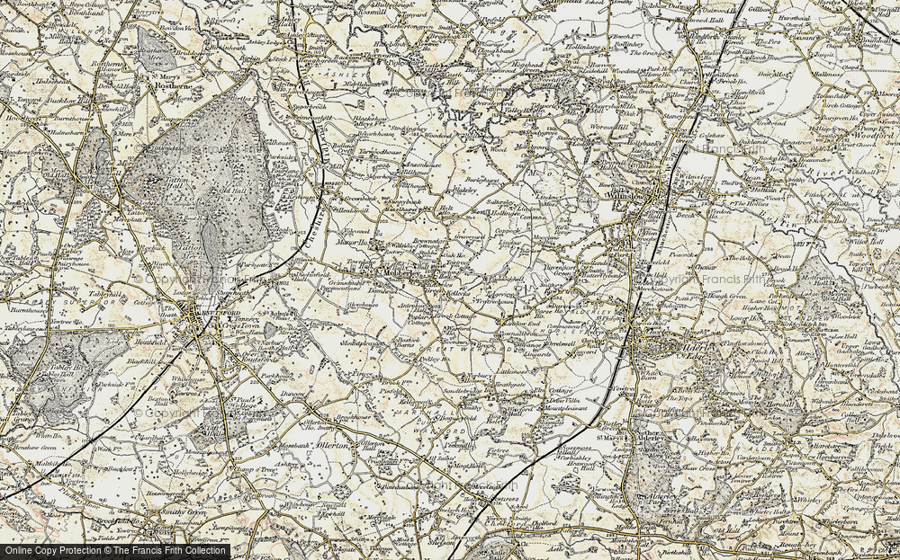 Old Map of Knolls Green, 1902-1903 in 1902-1903