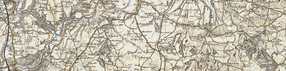Old map of Trench in 1902