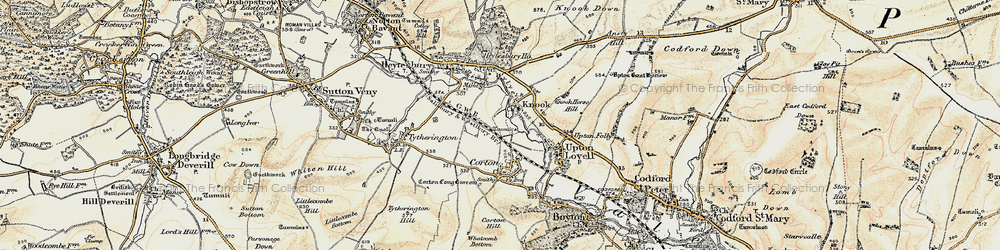 Old map of Ansty Hill in 1897-1899
