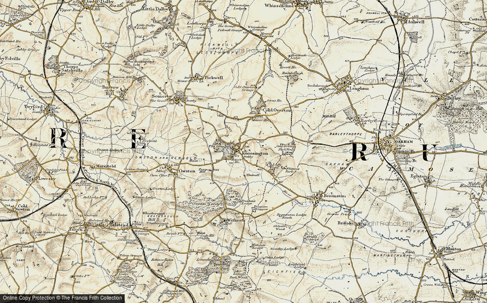Old Map of Knossington, 1901-1903 in 1901-1903