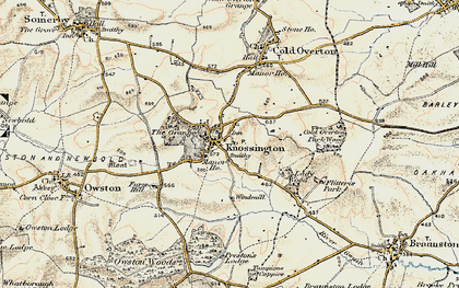 Old map of Knossington in 1901-1903