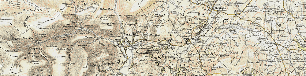 Old map of Back of Hill Barn in 1903-1904