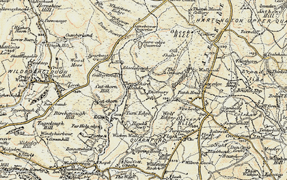 Old map of Knotbury in 1902-1903