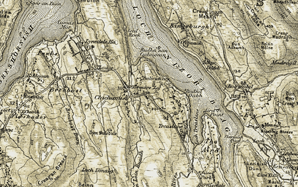Old map of Knott in 1909