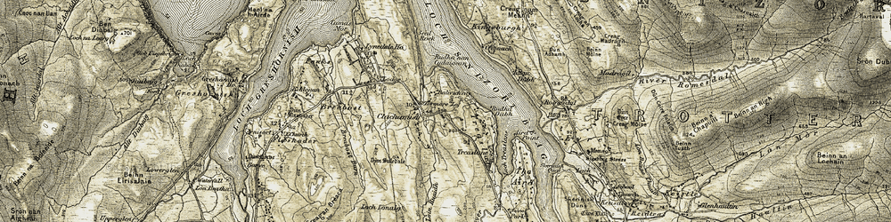 Old map of Knott in 1909