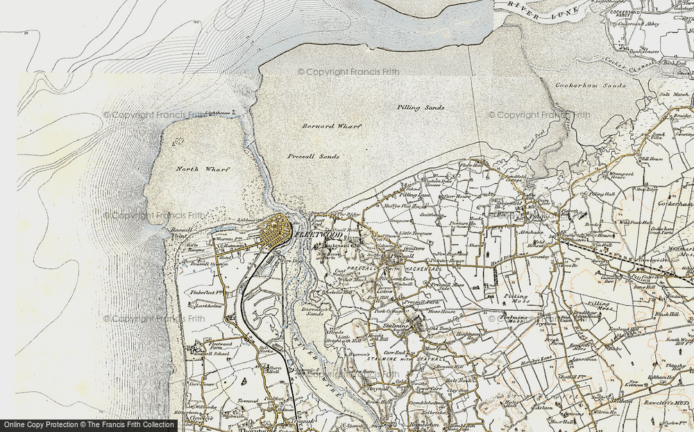 Old Map of Knott End-on-Sea, 1903-1904 in 1903-1904