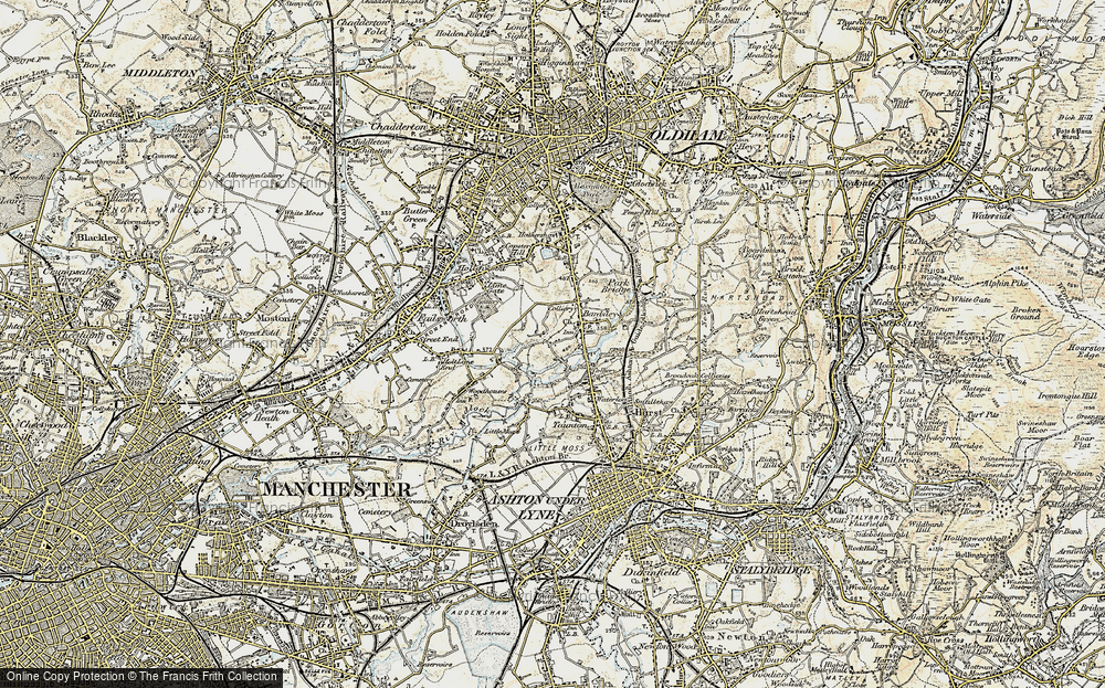 Old Map of Knott Lanes, 1903 in 1903