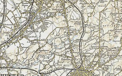 Old map of Knott Lanes in 1903