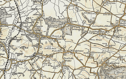 Old map of Knott Oak in 1898-1900